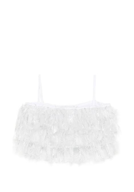 Top con frange A' LAPAGE | 25SAGTOP00090BIANCO